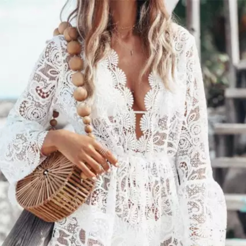 Last One❣️Boho Beach Dress Swimsuit Coverup - Picture 5 of 8